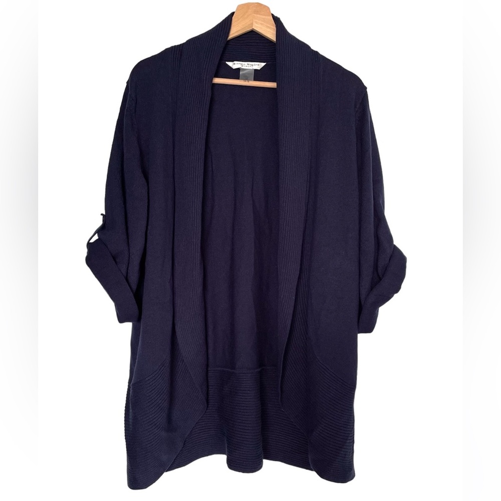 Bianca Nygard Half Sleeve Light Cardigan Sweater, Blue, Size 1X (14-16), NEW